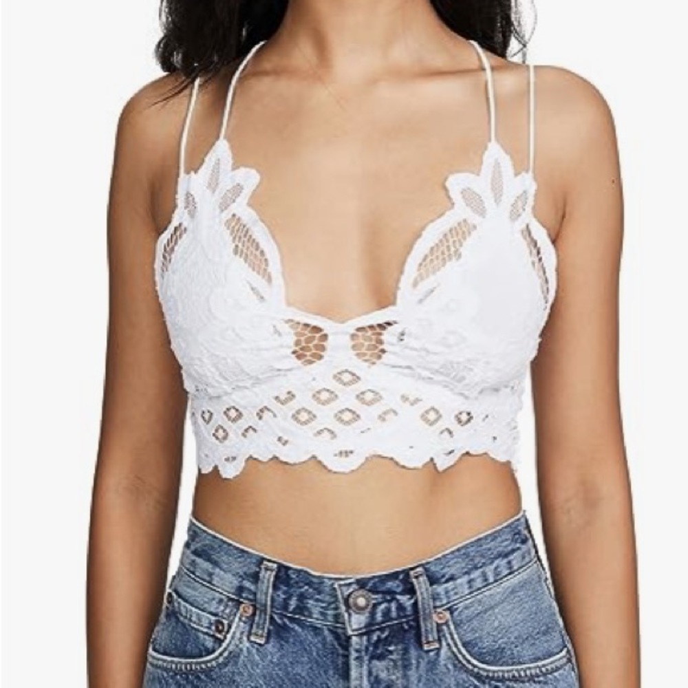 FREE PEOPLE white lace bralette